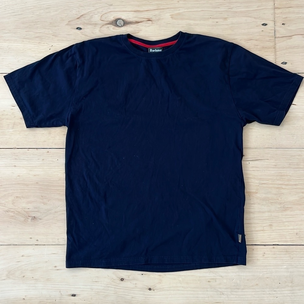 Barbour Classic Navy Blue T-Shirt Sz Large